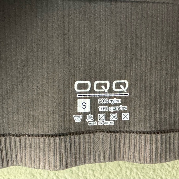 OQQ GYM FITNESS WORKOUT YOGA JACKET MOCHA BROWN SMALL #21 - Picture 3 of 3